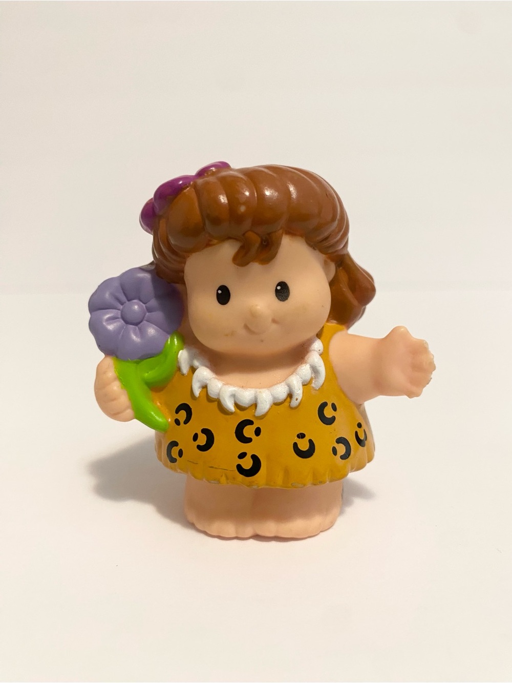Little People Cave Man Woman Cavemen Dinoland Dinosaur w Flower Vintage 4/$20 🛑